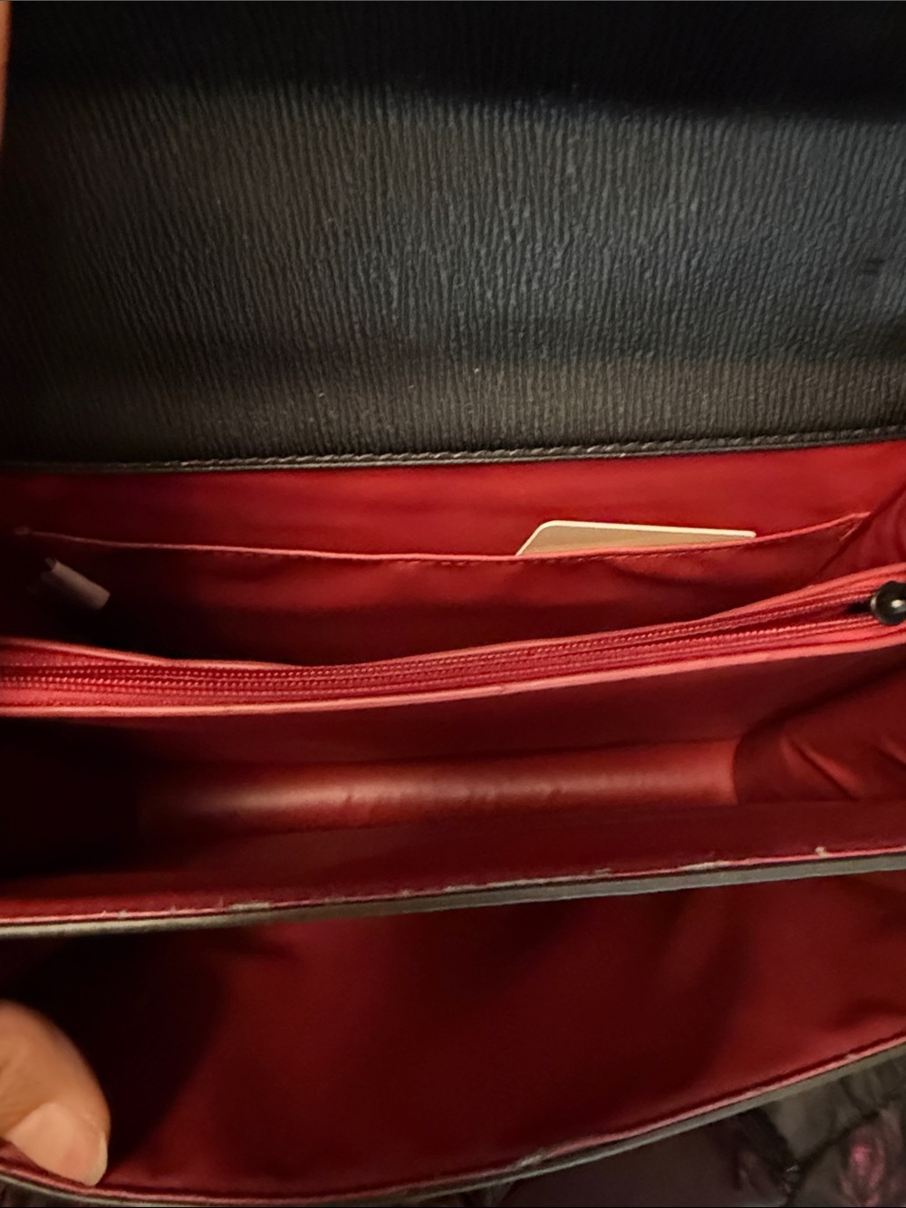 Inspired Saint L.  Black Textured Leather Chain Shoulder Bag - Picture 4 of 5